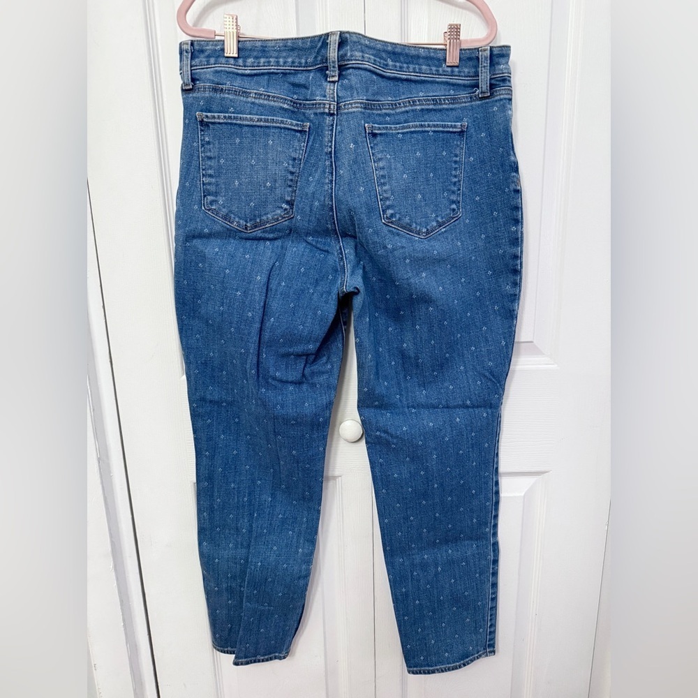Talbots Dot Print Slim Ankle Jeans 12 - Picture 2 of 7